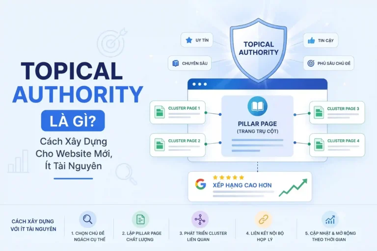 Topical Authority Là Gì? Cách Xây Dựng Cho Website Mới, Ít Tài Nguyên